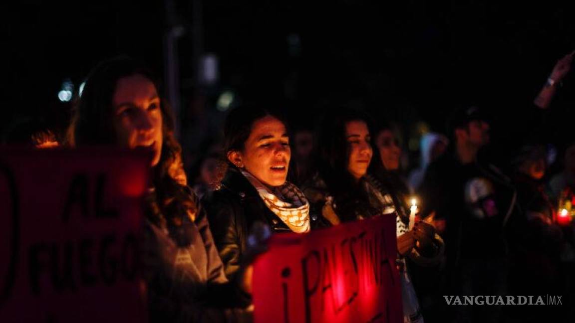 A un año del conflicto, se manifestaron en México contra la guerra en Palestina