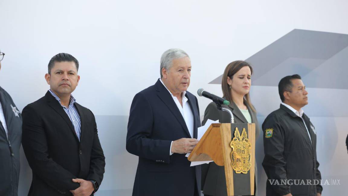 $!El alcalde José María Fraustro Siller destacó la importancia del compromiso ciudadano y el trabajo conjunto de las fuerzas de seguridad en Saltillo.