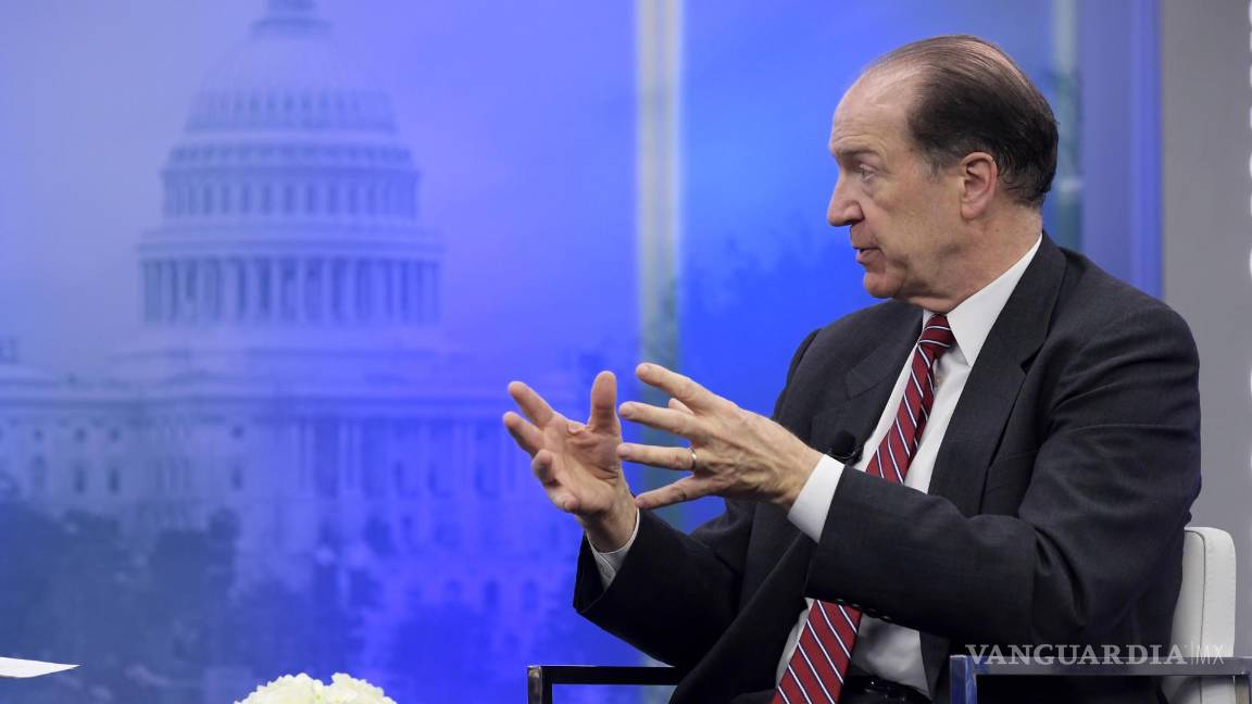 $!El presidente del Banco Mundial, David Malpass, habla durante una charla sobre los retos económicos globales hoy, en el Atlantic Council de Washington.