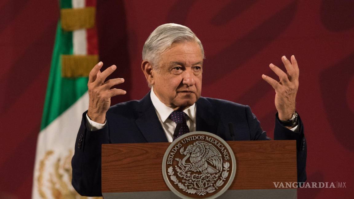 $!Andrés Manuel López Obrador, presidente de México, durante la conferencia matutina en Palacio Nacional.