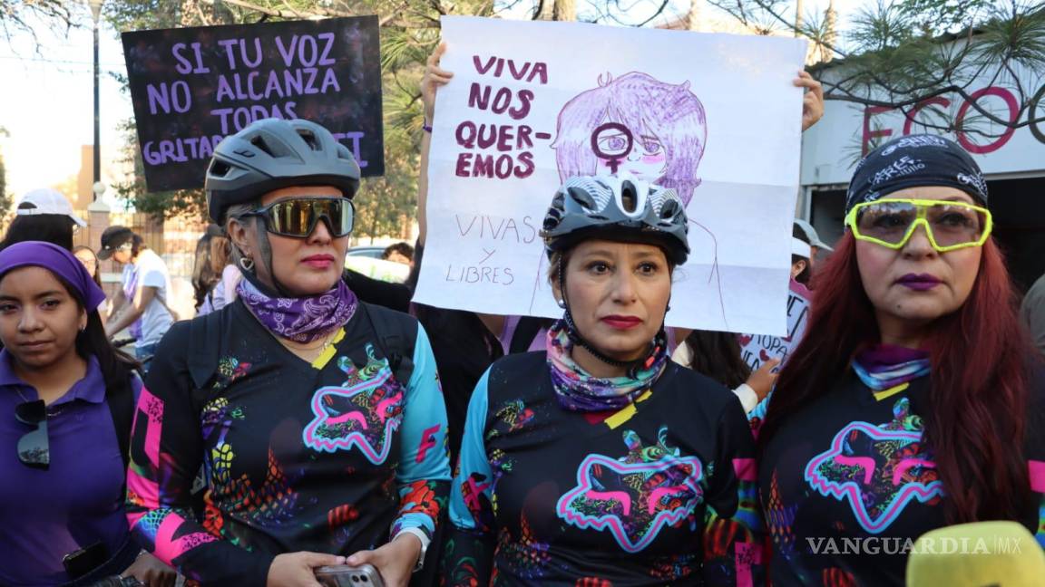 Realizan mujeres ciclistas la primera ‘Rodada 8M’ en Saltillo