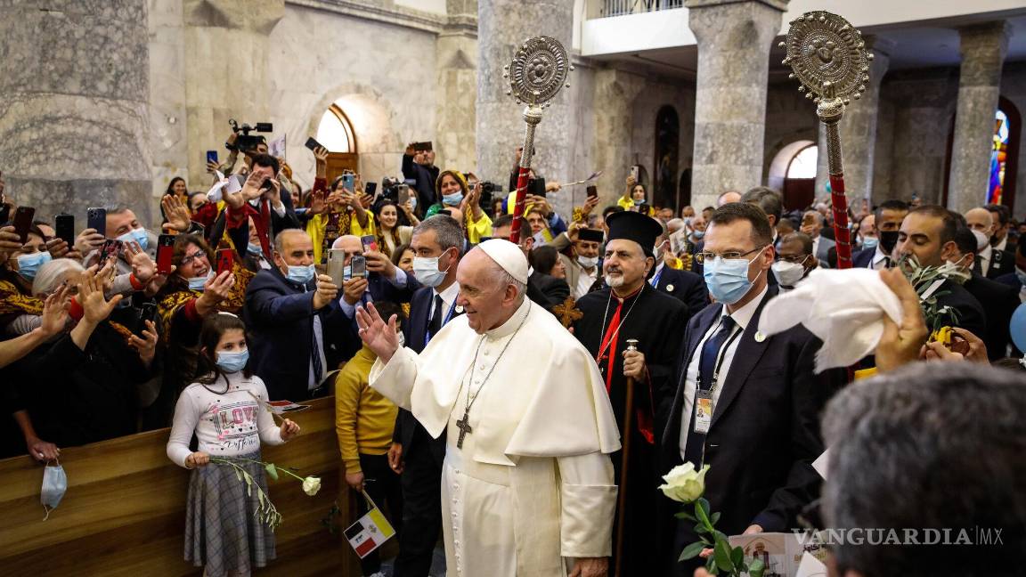 $!El papa Francisco en Bajdida, Irak, en marzo de 2021.
