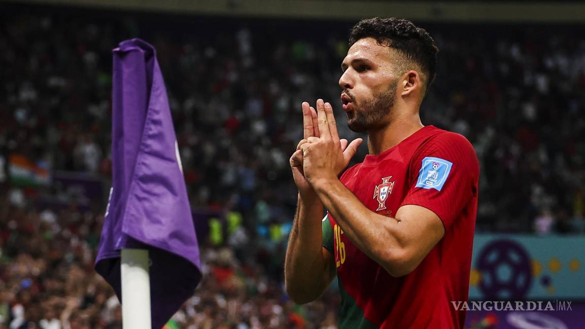 $!Gonçalo Ramos celebrando uno de sus goles frente a Suiza.