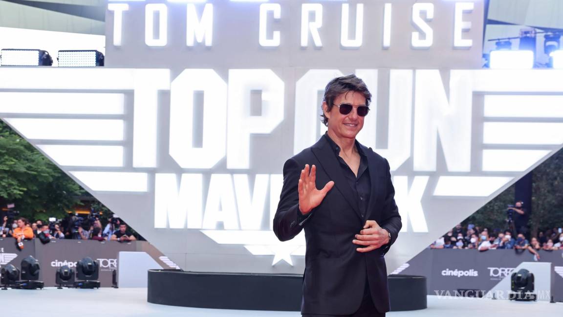 $!Tom Cruise en la premiere de Top Gun: Maverick en la Ciudad de México.