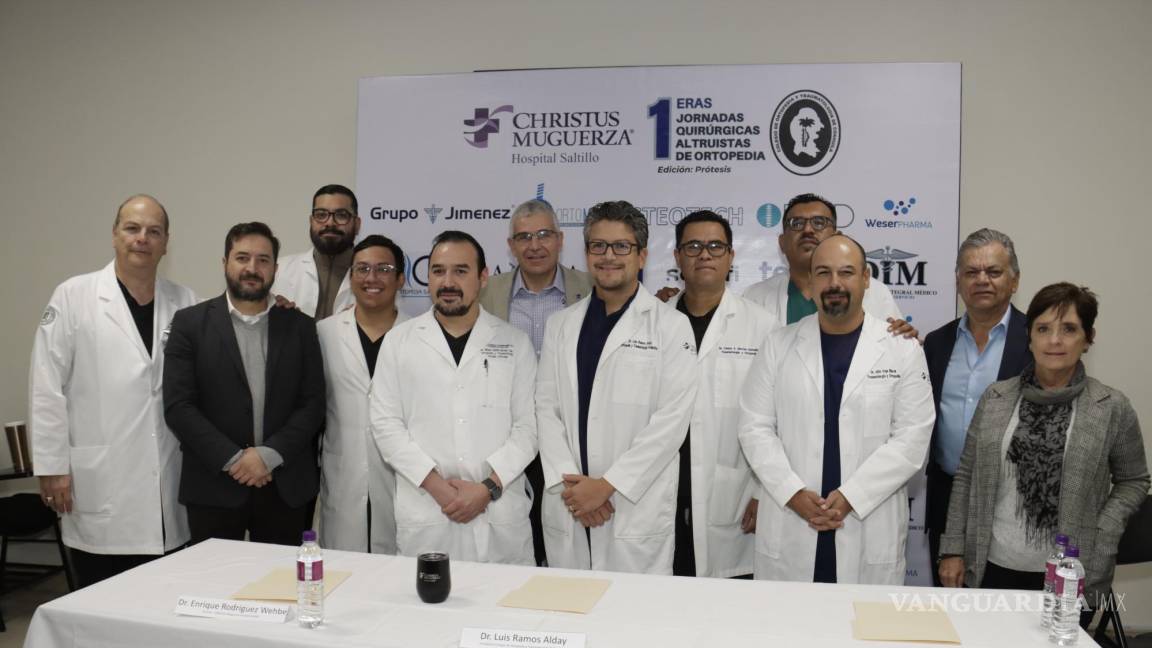 Christus Muguerza Saltillo y Colegio de Ortopedia y Traumatología de Coahuila donarán 7 cirugías de cadera y rodilla
