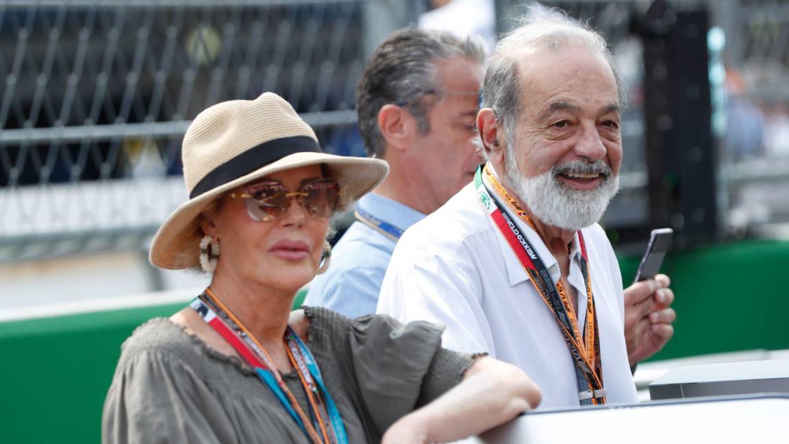 $!Mercedes Sánchez Navarro y su novio Carlos SLim Helú durante la Formula 1 Gran Premio de la Ciudad de México.