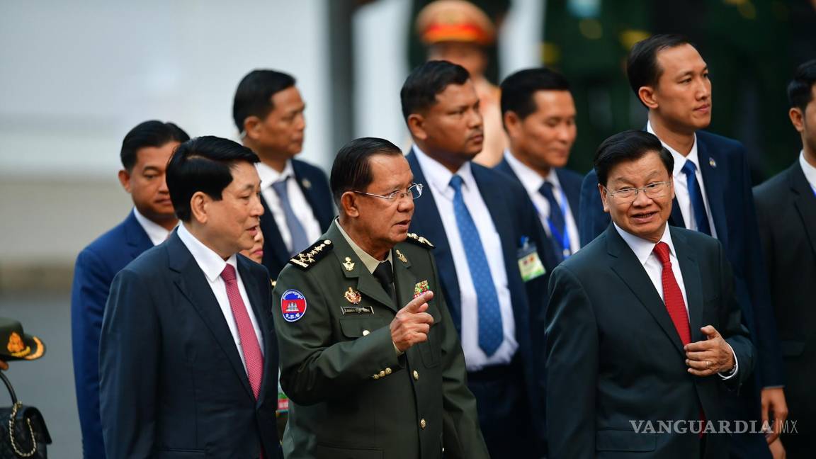 $!El presidente vietnamita, Luong Cuong; el presidente del Senado camboyano, Hun Sen; y el presidente laosiano, Thongloun Sisoulith en Ciudad Ho Chi Minh.