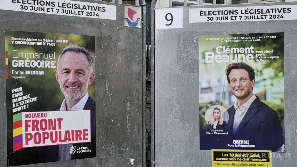 $!Un cartel electoral del candidato a diputado Clément Beaune, exministro de Transportes, sin la imagen o el nombre del presidente francés.