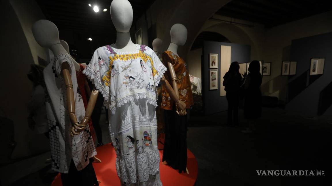 Exposición “Una larga hebra” muestra la vida y obra de una bordadora mexicana del textil yucateco