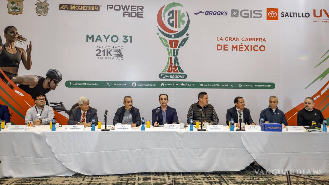 $!Autoridades, patrocinadores y organizadores presentaron oficialmente la edición 29 del Medio Maratón 21K Coahuila.