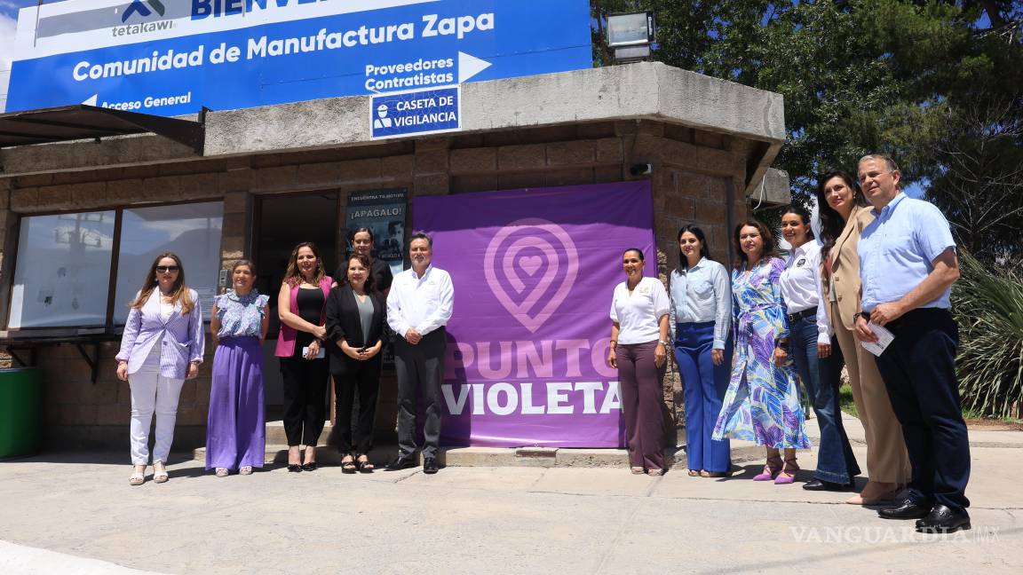 Instalan Punto Violeta en parque industrial Tetakawi; suman 180 atenciones en Coahuila