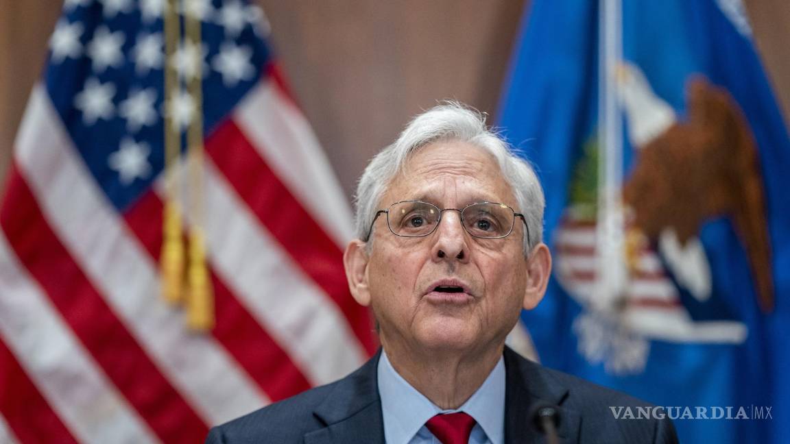 $!El Fiscal General Merrick Garland en una reunión con todos los Fiscales estadounidenses para discutir estrategias en la acusación contra Donald Trump.