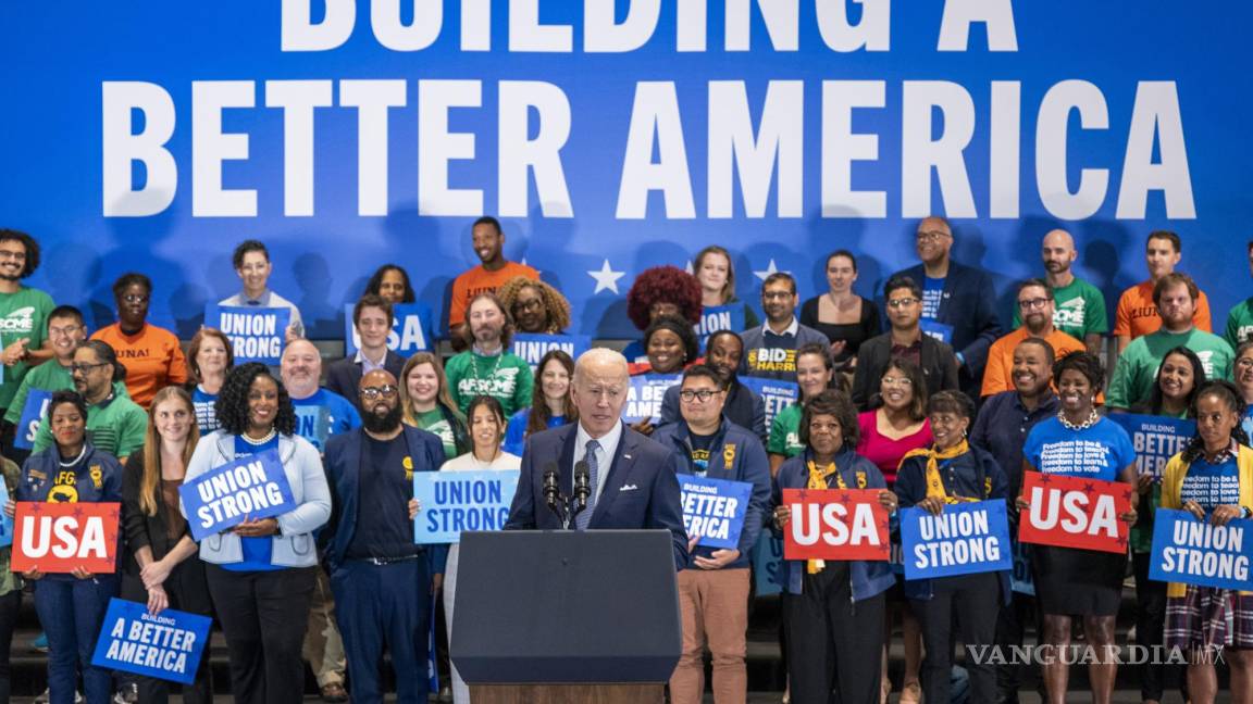$!Joe Biden estaba dando un discurso en la Asociación Nacional de Educación, el sindicato de maestros más grande del país