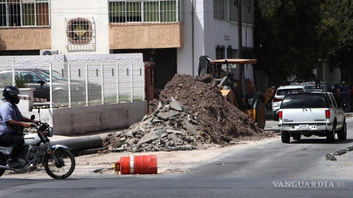 Obras de Naturgy al norte de Saltillo, en González Lobo, cumplen dos meses sin terminarse