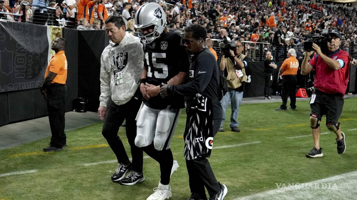 Gardner Minshew se perderá el resto de la temporada con los Raiders por fractura de clavícula