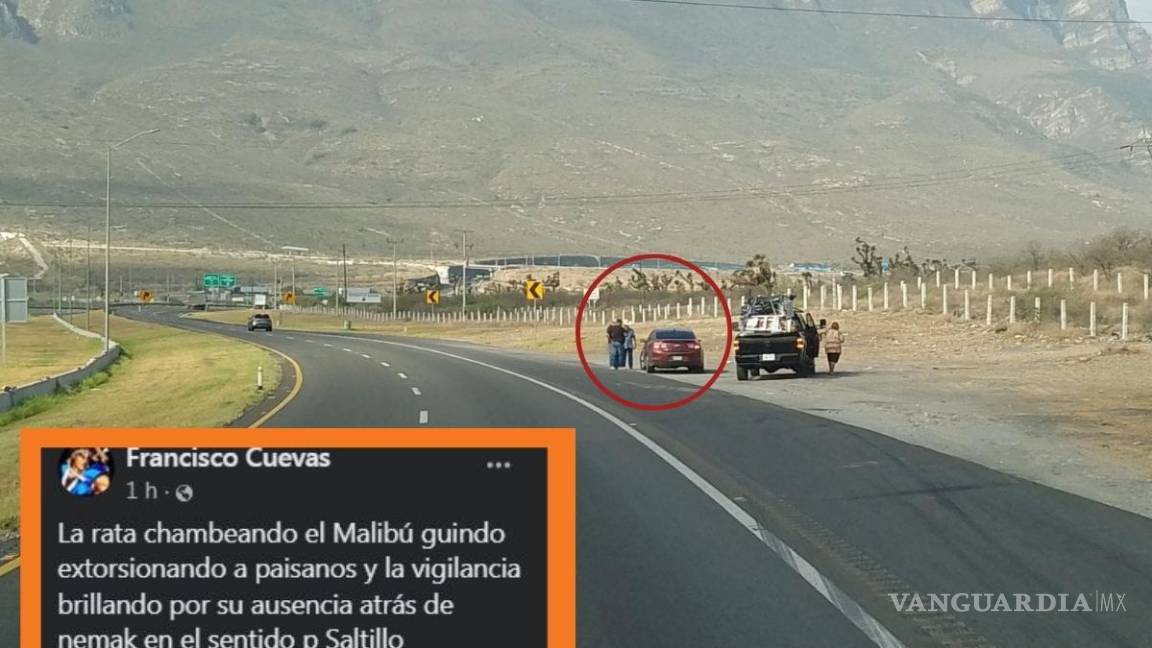 ‘Sigue la rata chambeando’: denuncian a montachoques por extorsionar a paisanos en la Monterrey-Saltillo