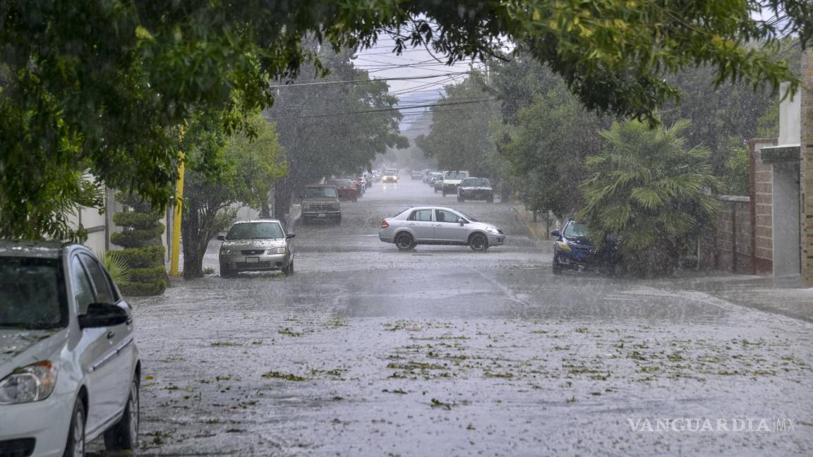 Saltillo: La lluvia que cae y se va, el aguacero que quiere y no es