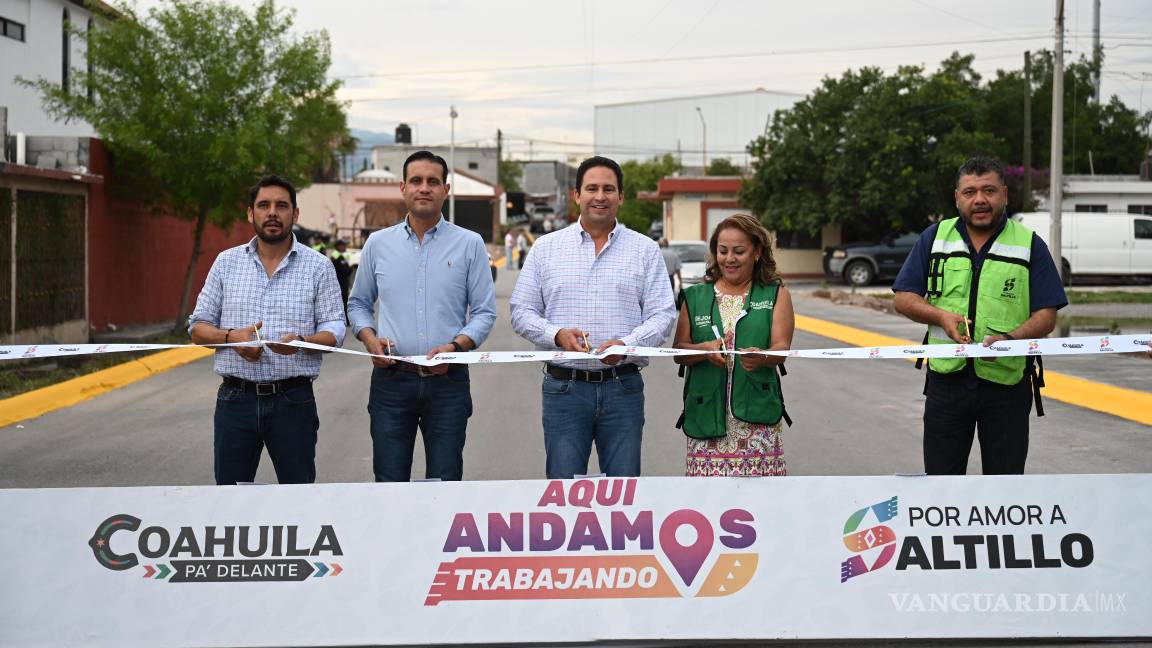 Saltillo: entrega Javier Díaz obra de pavimentación en Virreyes Popular y anuncia más proyectos viales