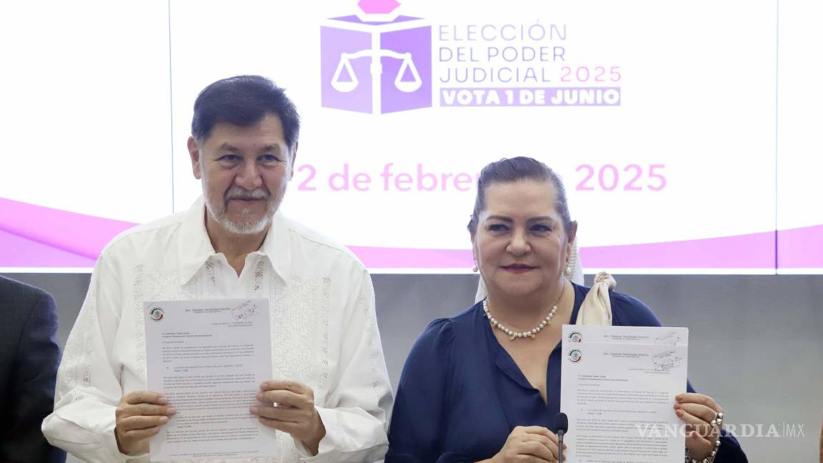 Senado entrega al INE lista de candidatos para elección judicial