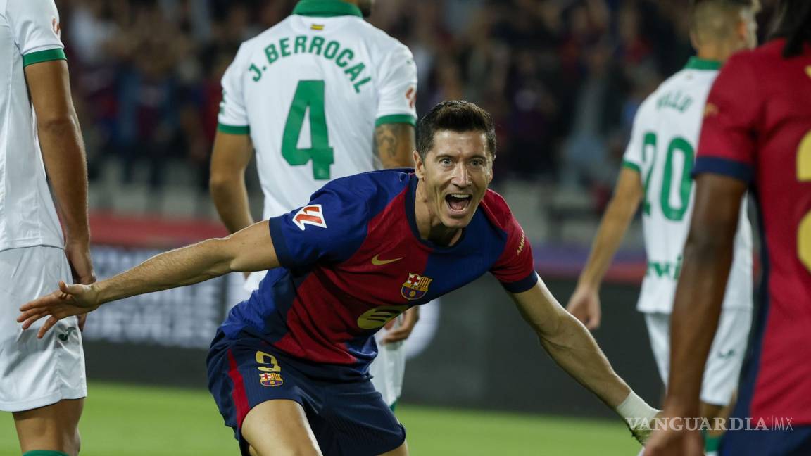 Lewandowski marca su séptimo gol y Barcelona mantiene su marcha perfecta sobre el Getafe