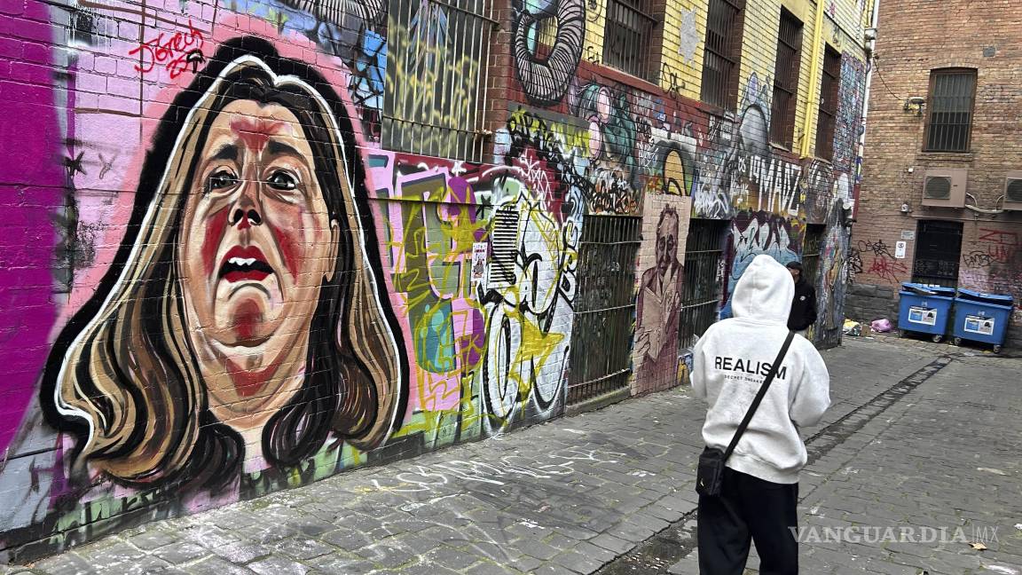 $!Una imagen de Erin Patterson está pintada en una pared en Melbourne, Australia.