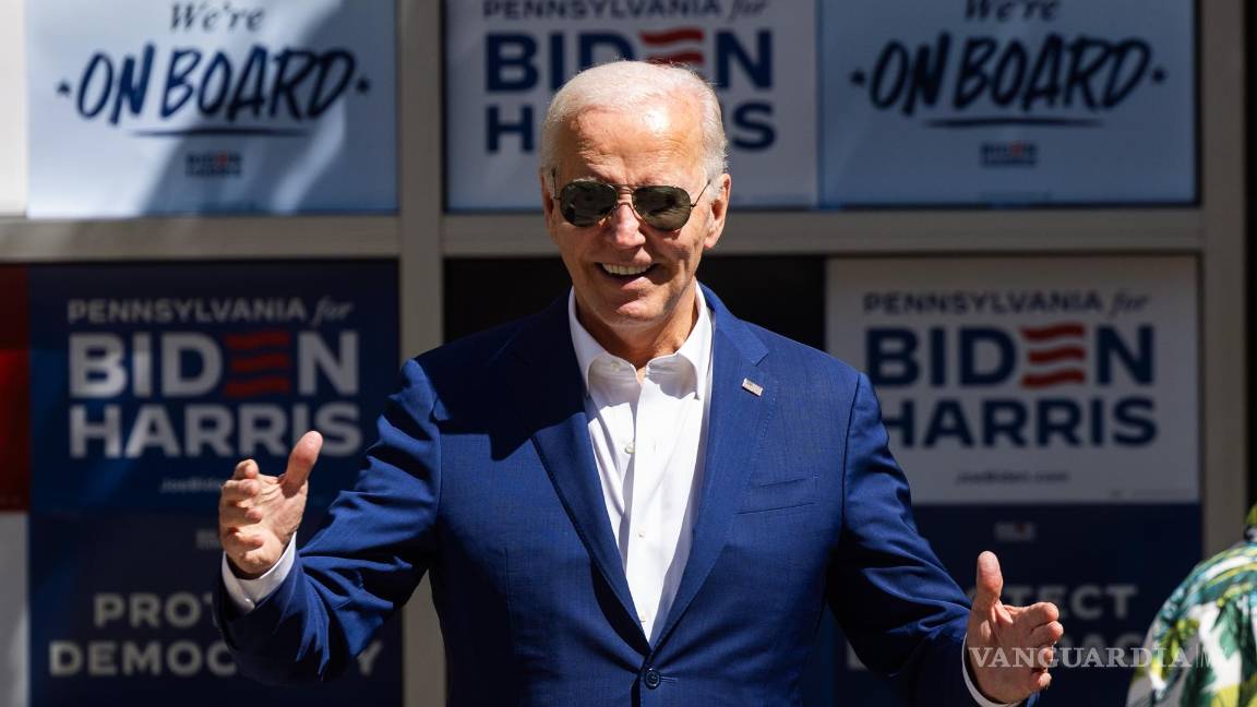 $!El presidente estadounidense Joe Biden hace una parada de campaña en un sindicato local de AFSCME en Harrisburg, Pensilvania.