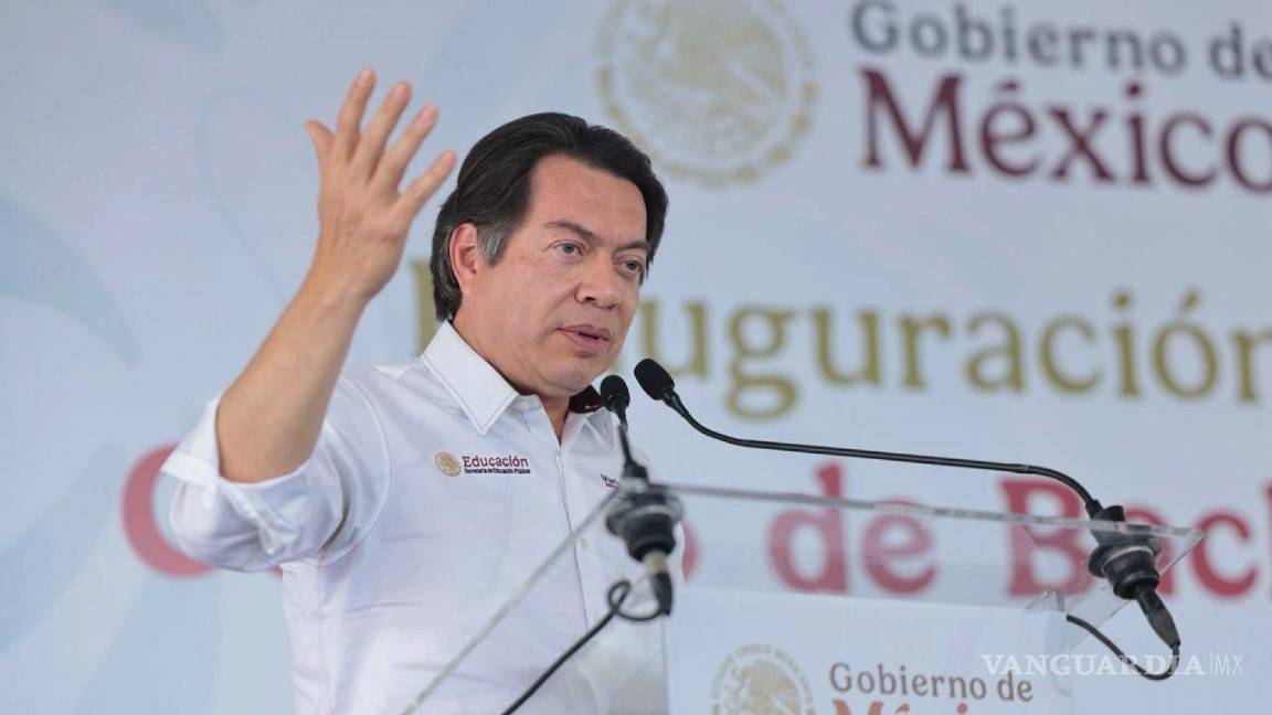 $!Mario Delgado, secretario de Educación Pública, durante la inauguración del del Centro de Bachillerato Tecnológico Agropecuario No. 331.