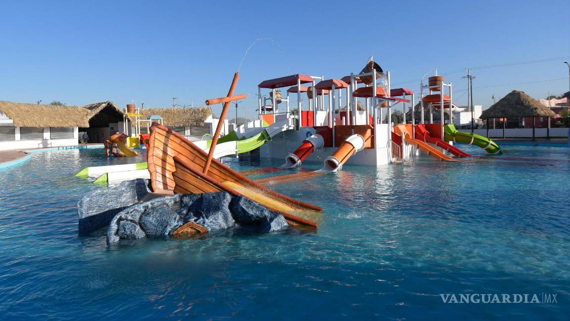 $!El parque “Aqua Ramos” incluye 13 palapas, ideales para que las familias disfruten de un día de descanso y convivencia al aire libre.