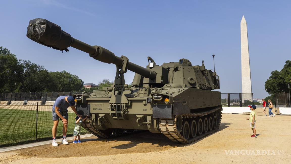 Soldados y tanques se preparan para el desfile militar de Trump en Washington