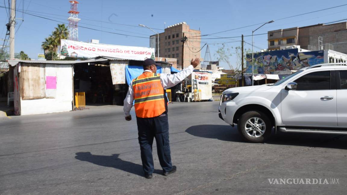 Mercadito Navideño y Buen Fin aumentan movilidad en Torreón: refuerzan operativos viales