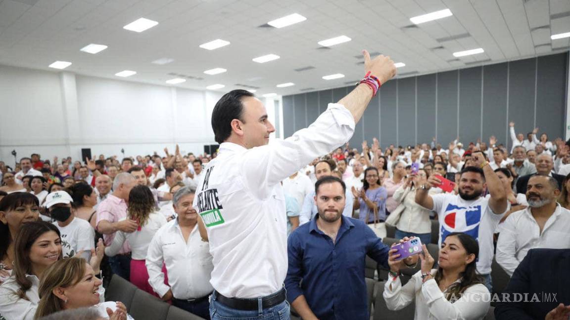 $!Manolo Jiménez resaltó en los programas sociales que se implementarán durante su administración.