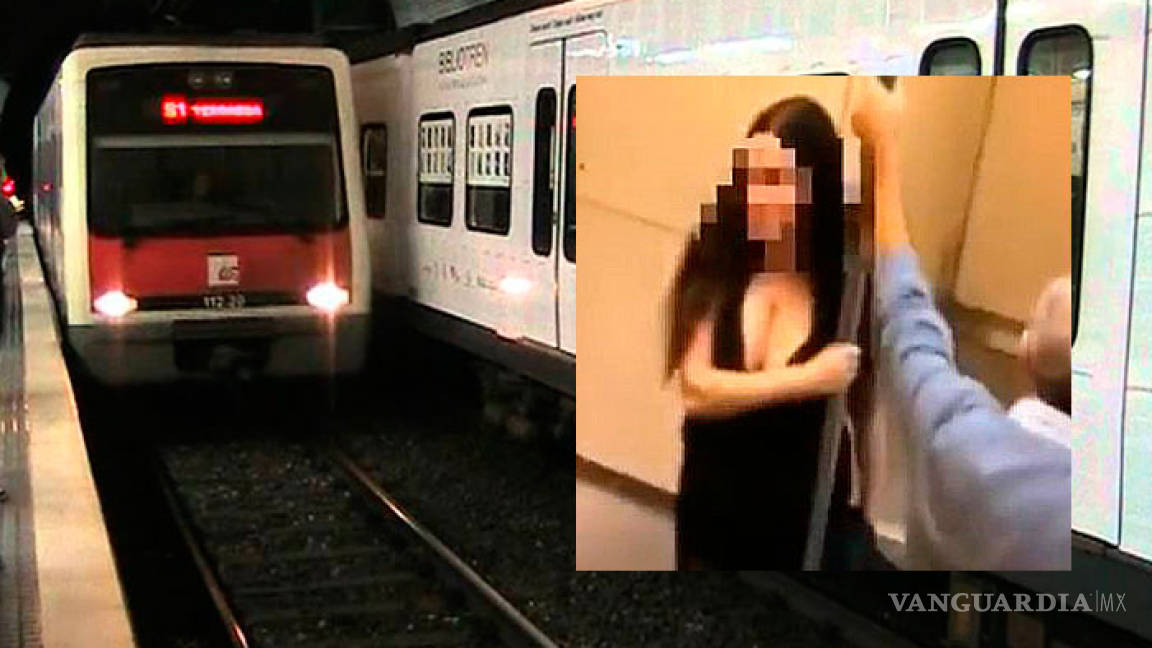 Graban el manoseo que sufre una mujer en tren de Cataluña (video)