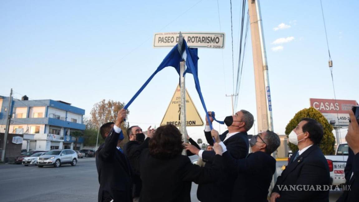 ‘Avenida Paseo del Rotarismo’: nombran calle de Saltillo en homenaje a los rotarios