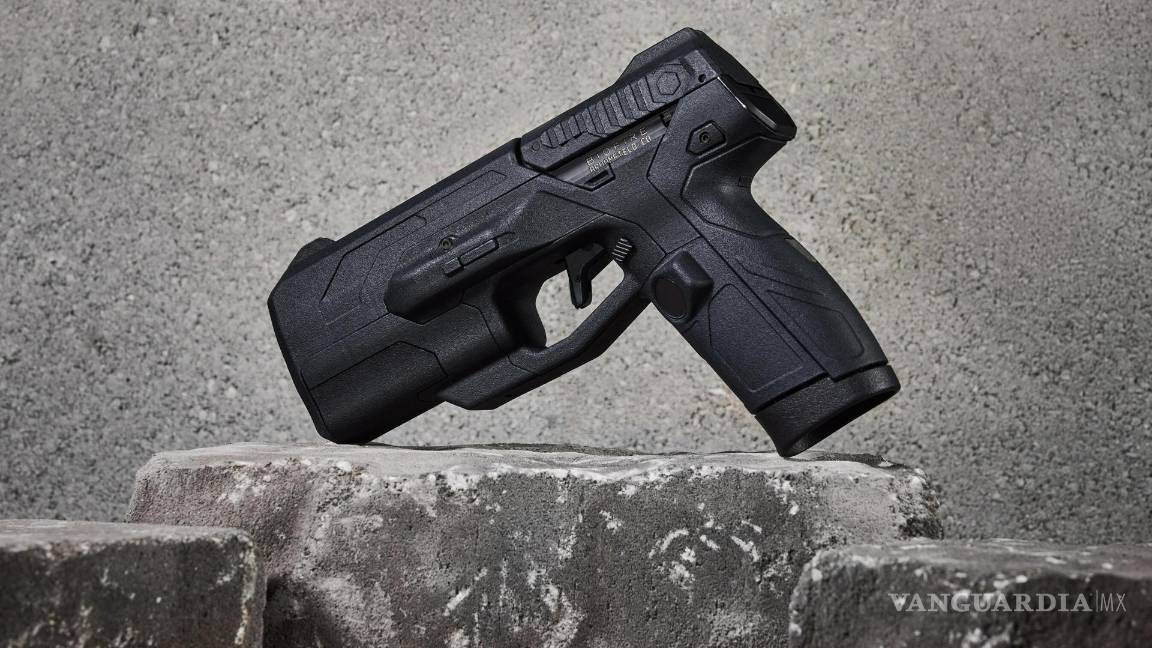 $!Imagen de la primera pistola inteligente del mundo con desbloqueo de huellas dactilares y reconocimiento facial 3D.