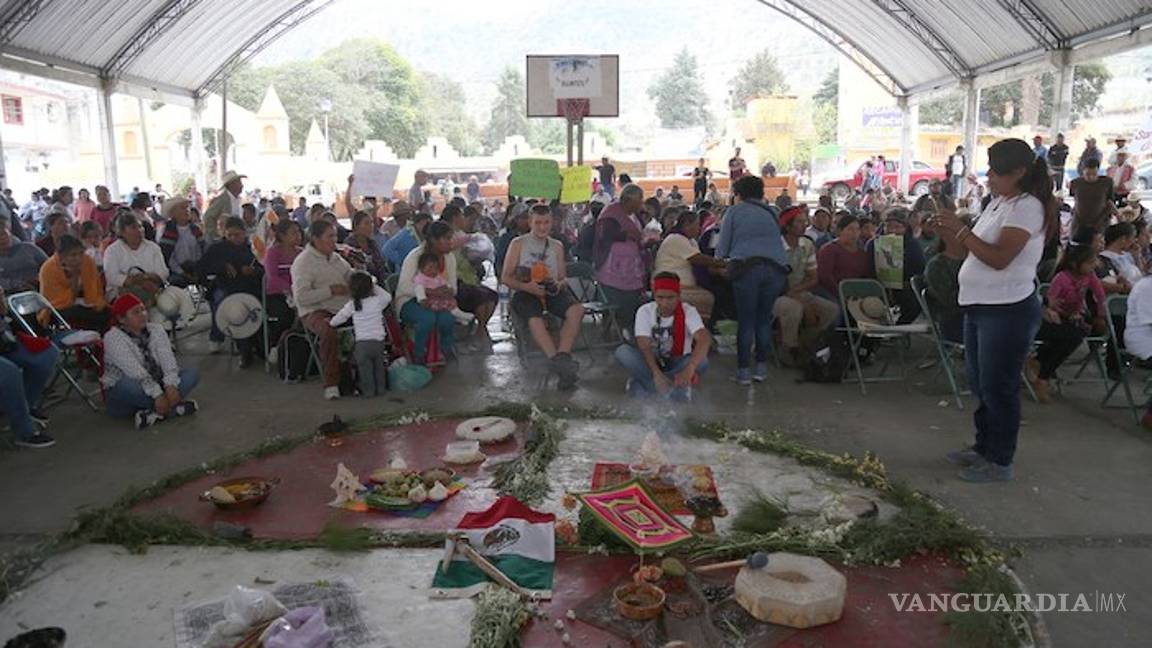 $!Se rebelan indígenas contra minera canadiense en Puebla