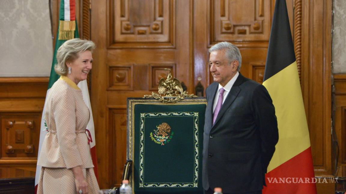 AMLO se reúne con la princesa Astrid de Bélgica en Palacio Nacional