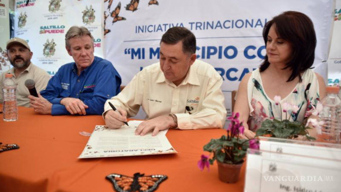 Firma Saltillo convenio trinacional en defensa de la mariposa monarca