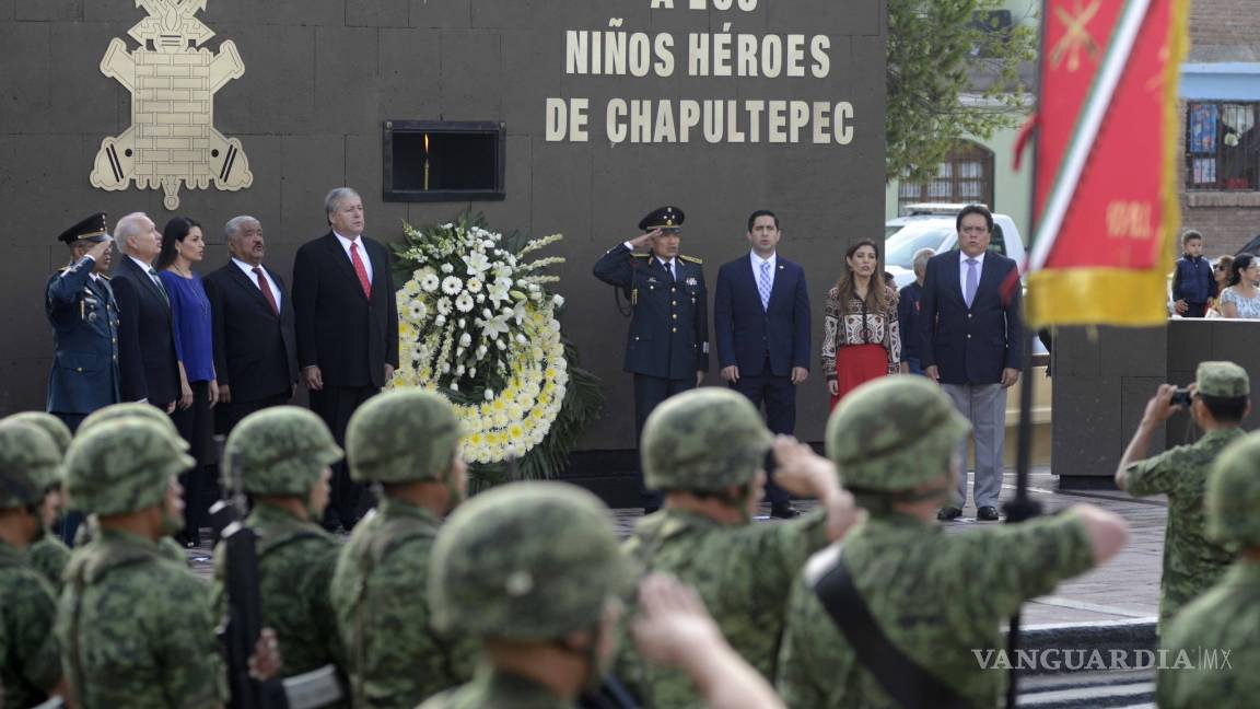 Recuerdan la Gesta Heroica de los Niños Héroes de Chapultepec en Saltillo