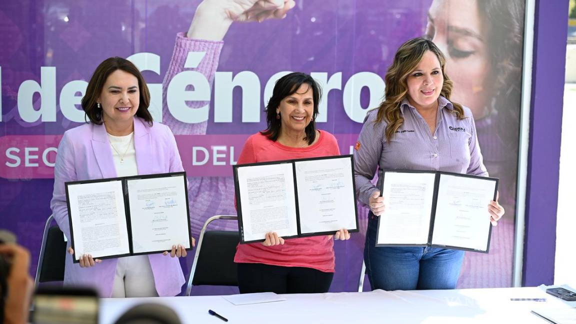 $!Autoridades firmaron un convenio de colaboración para fortalecer la atención y capacitación de mujeres en Coahuila.
