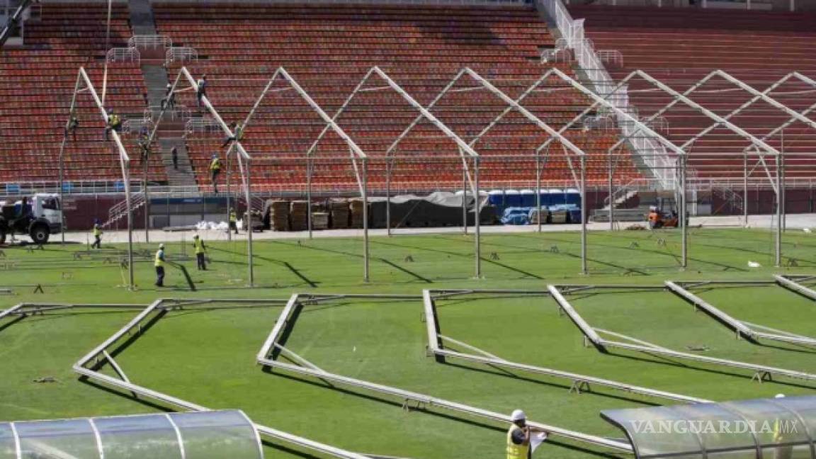 Preparan estadio de Sao Paulo para recibir enfermos de coronavirus