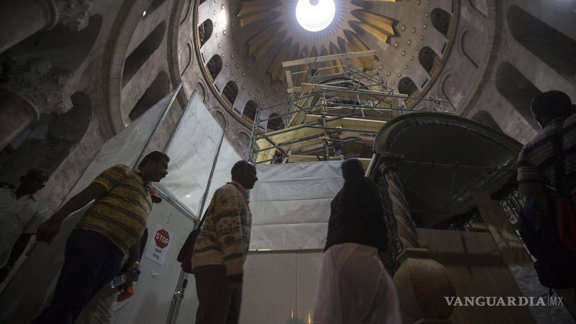 $!Restauran la tumba de Jesús para evitar que se convierta en una "montaña de arena"