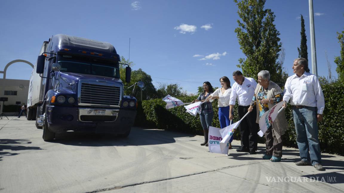 Envían a Morelos donaciones de saltillenses para damnificados por sismos