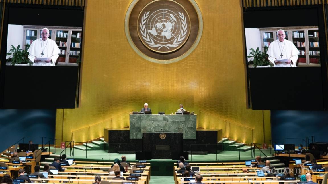 Da el papa Francisco un poderoso y crítico discurso en la 75 Asamblea General de la ONU