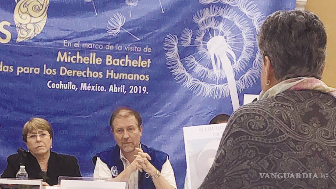 En Saltillo claman colectivos ayuda ante ONU por desaparecidos, durante encuentro con Michelle Bachelet