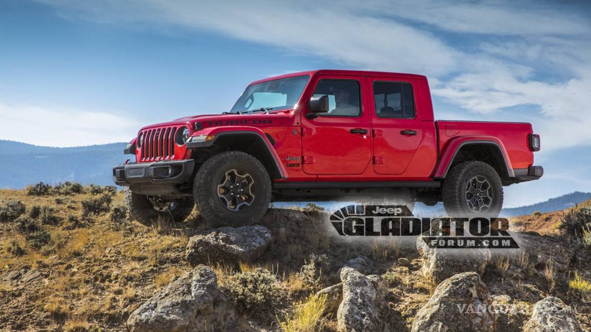 Jeep Gladiator, revelan la poderosa pick-up todoterreno... y descapotable
