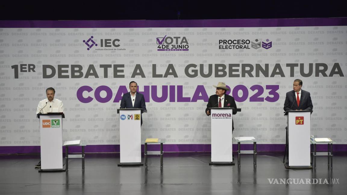 Llegan al tercer debate por la gubernatura de Coahuila; IEC limita acceso al público