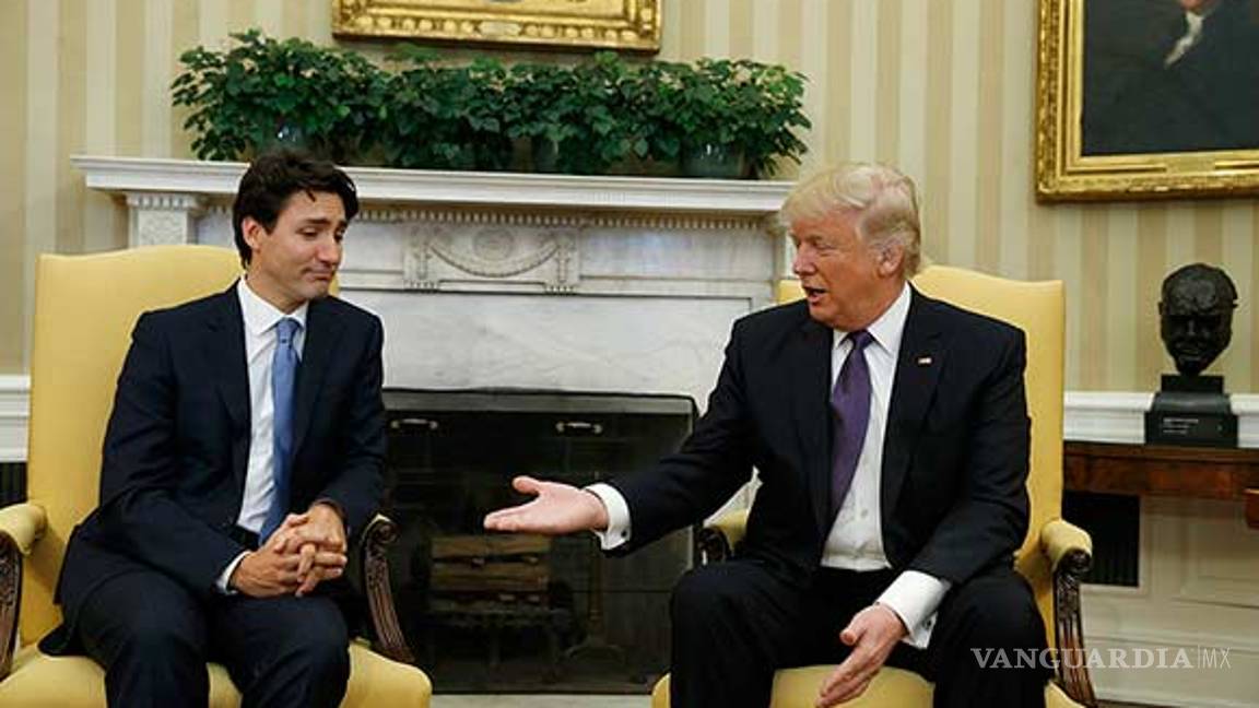 $!El momento incómodo entre Trudeau y Trump queda en fotografía