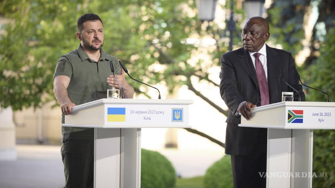 $!El pasado viernes, Volodímir Zelenski, presidente ucraniano, se reunió con su homólogo de Sudáfrica, Cyril Ramaphosa, y otros líderes africanos.
