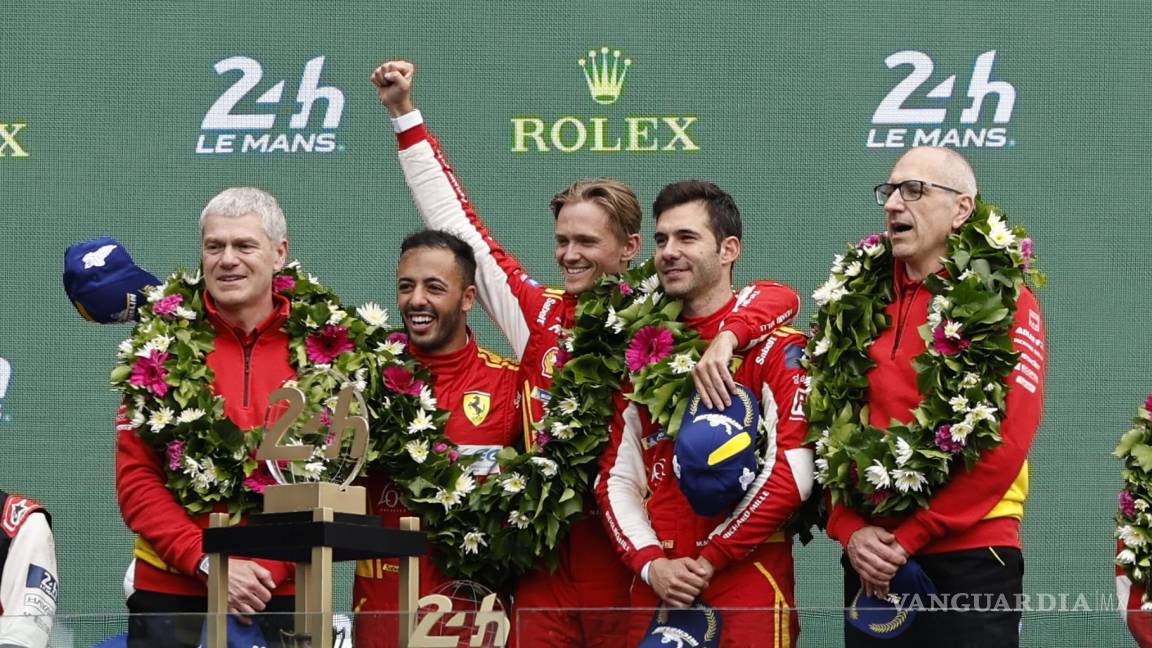 Ferrari domina las 24 Horas de Le Mans, ¡con todo y lluvia!