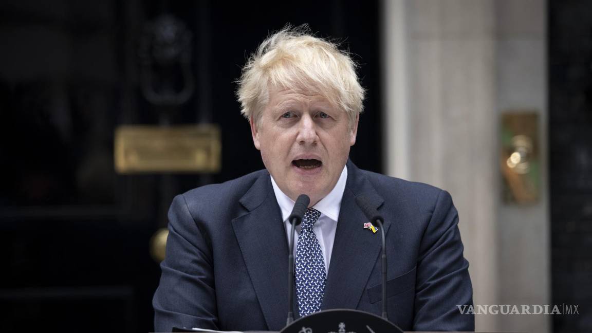 $!El Primer Ministro británico, Boris Johnson, anuncia su dimisión como líder del Partido Conservador en Downing Street en Londres, Inglaterra.